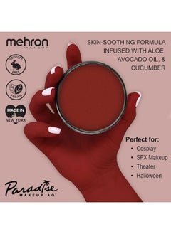 mehron Mehron Makeup Paradise Makeup AQ Pro Size | Stage & Screen, Face & Body Painting, Special FX, Beauty, Cosplay, and Halloween | Water Activated Face Paint & Body Paint 1.4 oz (40 g) (Red)  - Image 2