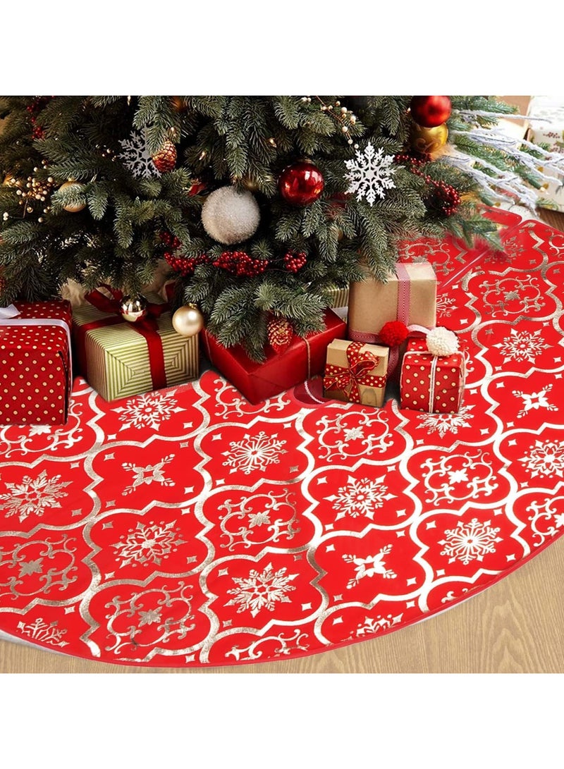 AUTOYSUR Christmas Tree Skirt, Fabric – 122 cm Alphabet Design - Image 4