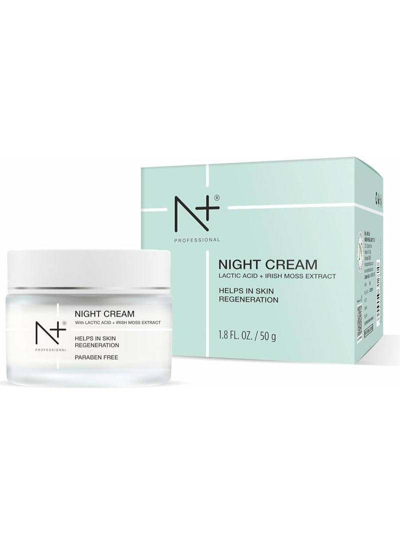N+ Professional NIGHT CREAM LATIC ACID +IRISH MOSS EXTRACT 50GM - Image 1