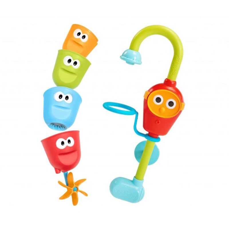 Yookidoo Toddler And Baby Bath Toy (Ages 1-3): Flow N Fill Spout-3 Stackable Play Cups - Battery Operated Moveable Hose Toy And Tumblers With Multiple Play Aspects - Make Bath Time Maigcal (No Mold) - Image 4