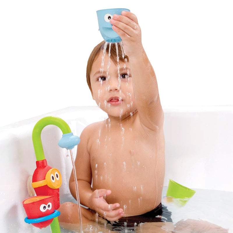 Yookidoo Toddler And Baby Bath Toy (Ages 1-3): Flow N Fill Spout-3 Stackable Play Cups - Battery Operated Moveable Hose Toy And Tumblers With Multiple Play Aspects - Make Bath Time Maigcal (No Mold) - Image 3
