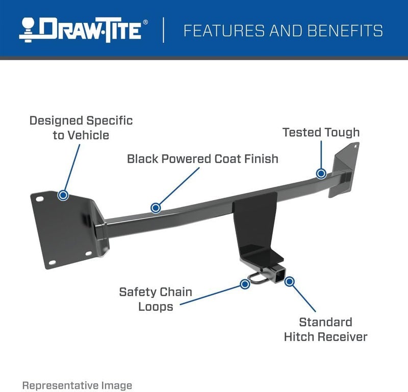 Draw-Tite 24913 Class 1 Trailer Hitch with 1.25 Inch Receiver for 2003-2019 Toyota Corolla - Image 4