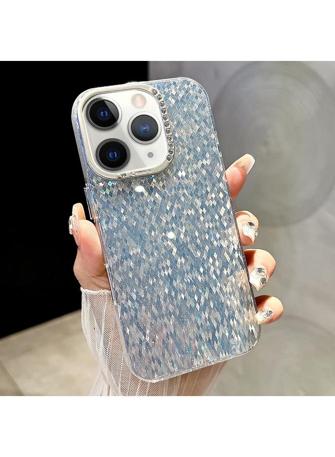 اس-توب جراب لهاتف iPhone 12 Pro مصنوع من مادة TPU الهجينة المصنوعة من نسيج الفسيفساء الماسي - Image 1