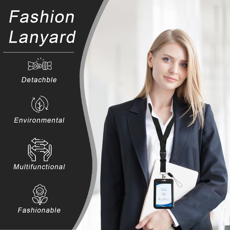 حامل شارة هوية قابل للسحب مع حبل شارة شديد التحمل، حامل بطاقات سفينة سياحية، سلسلة مفاتيح قابلة للفصل للممرضة، موظف الأمن، المعلم، النساء والرجال (أخضر) - Image 2