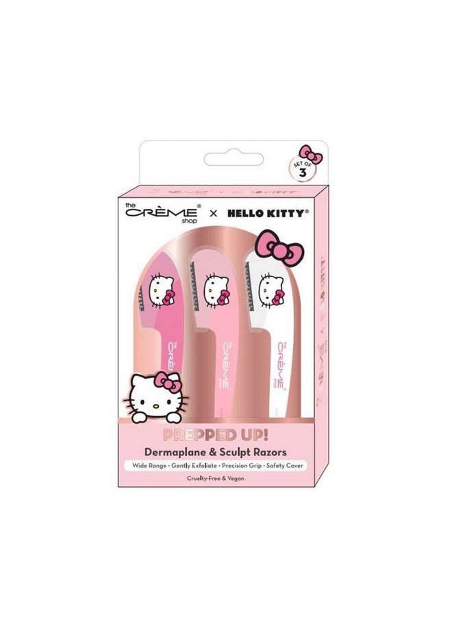 The Creme Shop - Hello Kitty Prepped Up Dermaplane & Sculpt Razors Wide Range Gently Exfoliate Precision Grip Set Of 3 Safety Covers Includedpink (3Pc) - Image 1