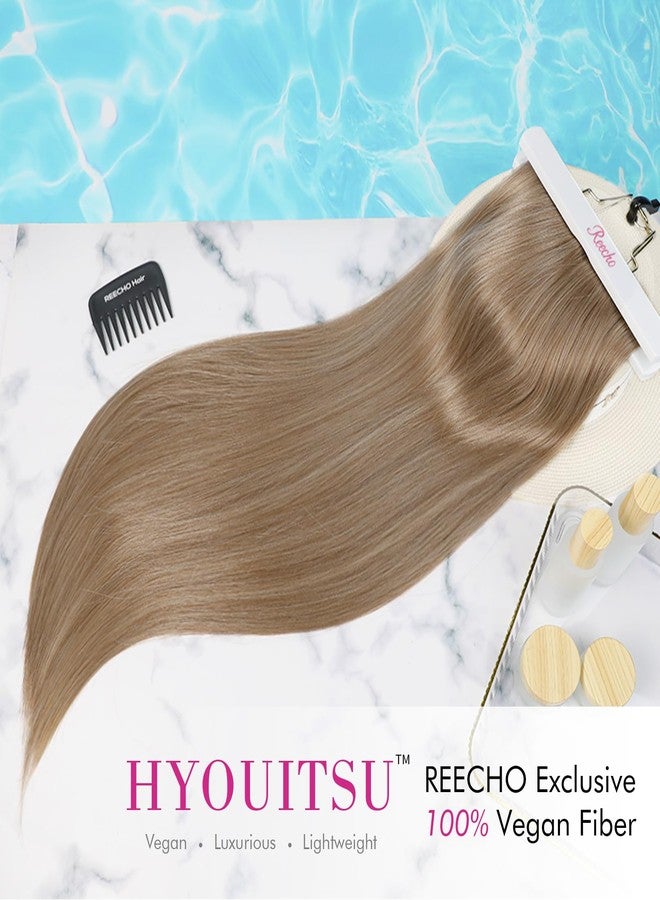 REECHO 28" Straight Super Long 4 PCS Set Thick Clip in on Hair Extensions Dark Blonde - Image 2