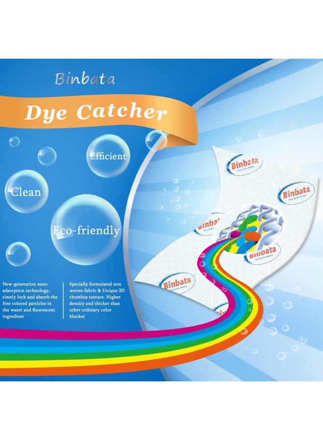 Binbata Color Grasper for Laundry 110 Count, Fragrance Free Dye Catcher Essential for Home Use, Dye Guard Grabber Sheets for Laundry in-Wash Sheets - Image 3