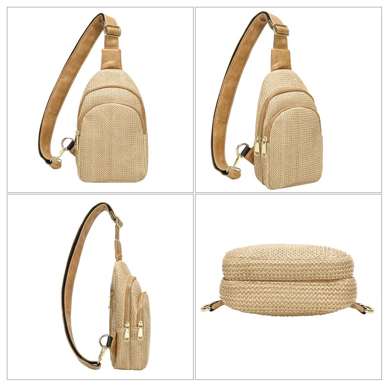 INICAT Summer Straw Bag Small Sling Beach Bag Crossbody Bags for Women - Image 3
