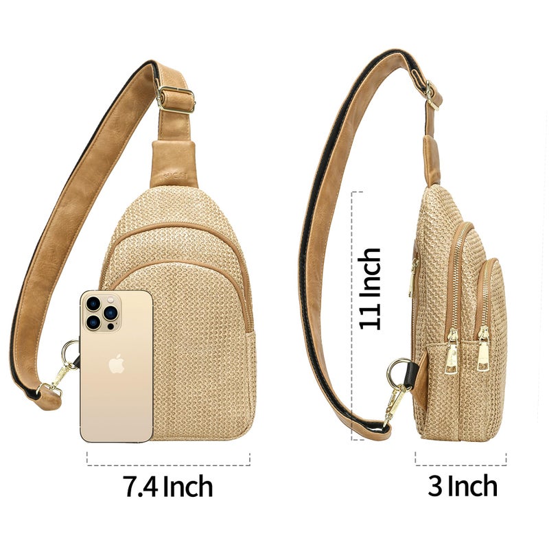 INICAT Summer Straw Bag Small Sling Beach Bag Crossbody Bags for Women - Image 5