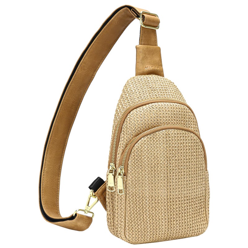 INICAT Summer Straw Bag Small Sling Beach Bag Crossbody Bags for Women - Image 1