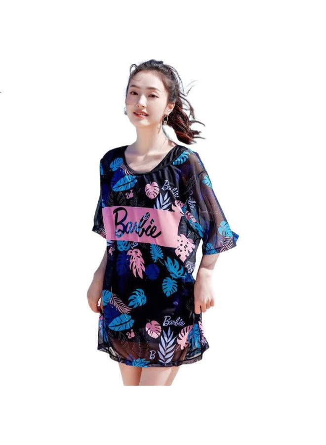 Barbie One-Piece Swimsuit Dress For Women Slimming For Small Chest, Tummy Control, Athletic, Student, Plus Size, Conservative, Suitable For Hot Springs, Swimwear - Image 2