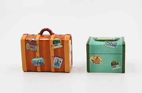 Appletree Design Road Trip Luggage Salt and Pepper Set, 2-3/8-Inch, 1-3/4-Inch - Image 2