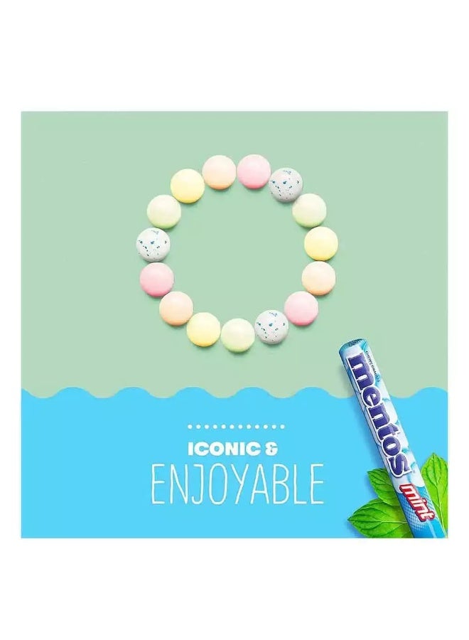 Mentos Mint Chewy Dragees- 14 pcs Roll, 38GM - Image 2
