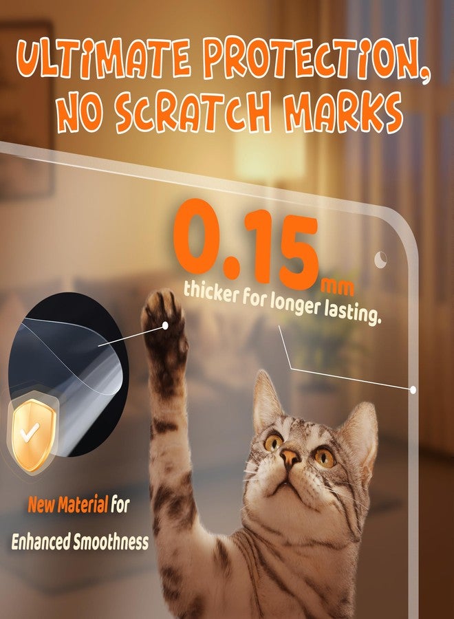 THLHKD Cat Scratch Furniture Protector: 12 Pcs Single Side Couch Protector from Cat Claws with 4 Holes, Easy to Stick & Fix, Furniture Protectors from Cats Scratching(12P+55 Pins) - Image 4