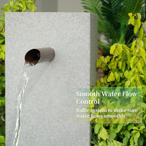 Aquadock 1.2 Inch 316 Stainless Steel Round Waterfall Spout Scupper, Outdoor Spillway Water Fountain Landscape Decor for Pools, Ponds, Water Walls, Overall Length 8 Inch (Matt Brown) - Image 3