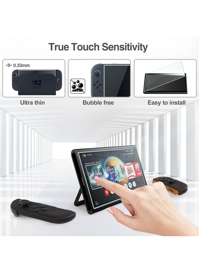 2 Pack Screen Protector for Nintendo Switch 2, Tempered Glass Compatible with Nintendo Switch 2 7.9-inch