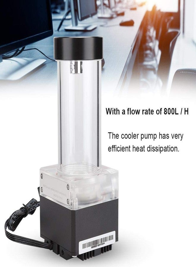 Yoidesu Pump/Reservoir Combo for Water Cooling System,800L / H CPU Water Cooling Pump Radiator,Integrated,POM PMMA PUB-FS6PD-17 (Black) - Image 4