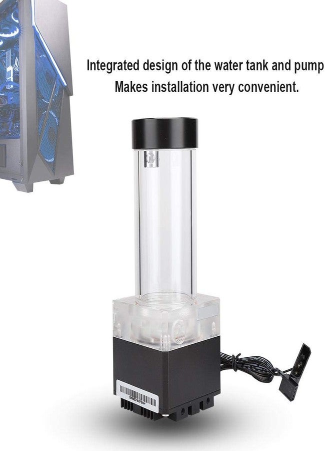 Yoidesu Pump/Reservoir Combo for Water Cooling System,800L / H CPU Water Cooling Pump Radiator,Integrated,POM PMMA PUB-FS6PD-17 (Black) - Image 2