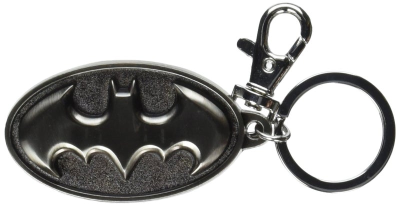 DC DC Batman Logo Pewter Keyring Silver, One Size 