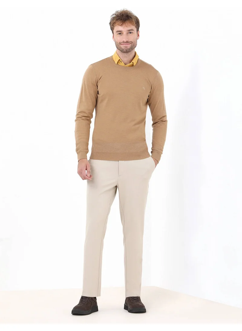 Kip Camel Hair Crew Neck Wool Blend Knitwear