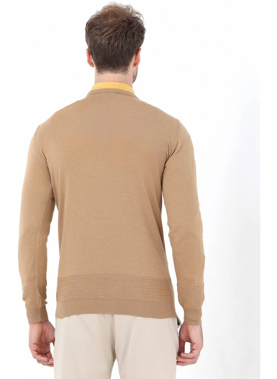 Kip Camel Hair Crew Neck Wool Blend Knitwear