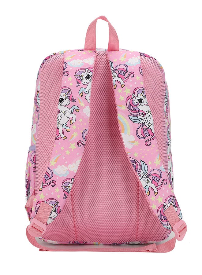 CUBS Unicorn & Rainbows Print Waterproof Kids 28L Backpack with zip closure Ideal for 6-12 years girls, Compatible with 15" Laptop - Image 3
