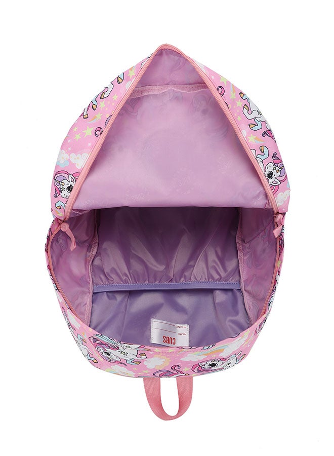 CUBS Unicorn & Rainbows Print Waterproof Kids 28L Backpack with zip closure Ideal for 6-12 years girls, Compatible with 15" Laptop - Image 4