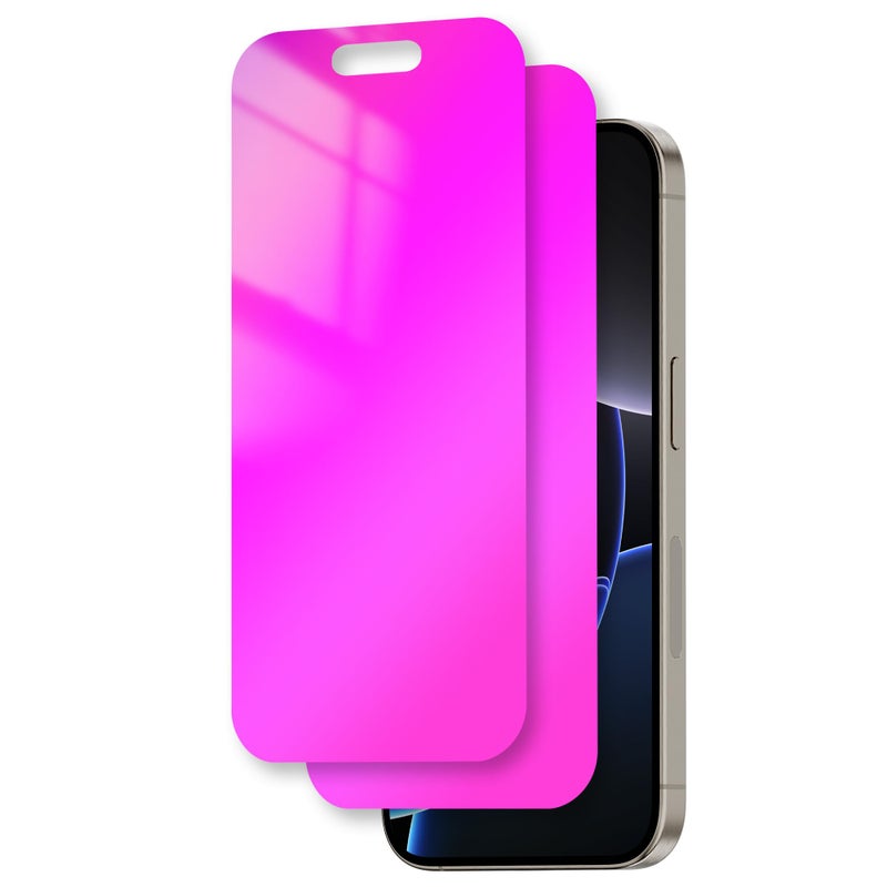 Juvraixo for iPhone 16 Pro Max Privacy Screen Protector 6.9 inch Gradient Colorful 16 ProMax Tempered Glass 28Â° Anti-Spy Private Anti Blue Light Full Coverage Anti-Scratch HD Easy Install Frame 2 Pack - Image 1
