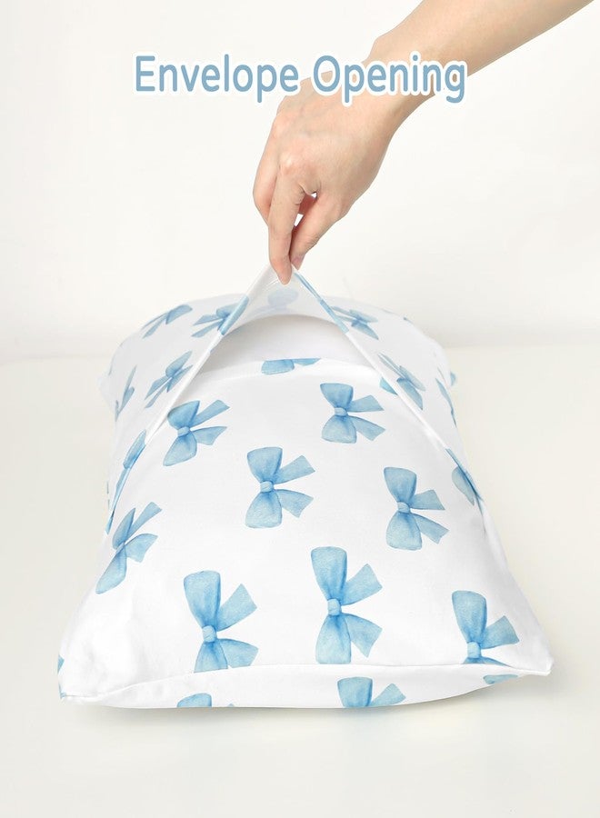 Hooyax Toddler Pillowcase 2 Pack - Soft Stretchy Small Pillow Cases, Cozy Sleep Kids Pillow Cover with Cute Print, Envelope Closure for 13x18 12x16 14x19 Baby Travel Pillow(Bow Flower) - Image 4