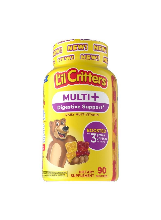 L'il Critters Multi Plus Digestion Gummy Daily Multi Vitamin for Kids, Digestive Support Support, 90 Gummies - Image 1