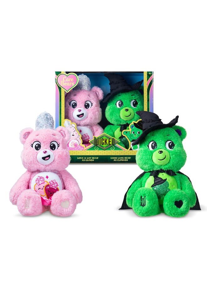 Care Bears x Wicked 2-Pack - Love-a-Lot Bear as Glinda & Good Luck Bear as Elphaba - Image 1