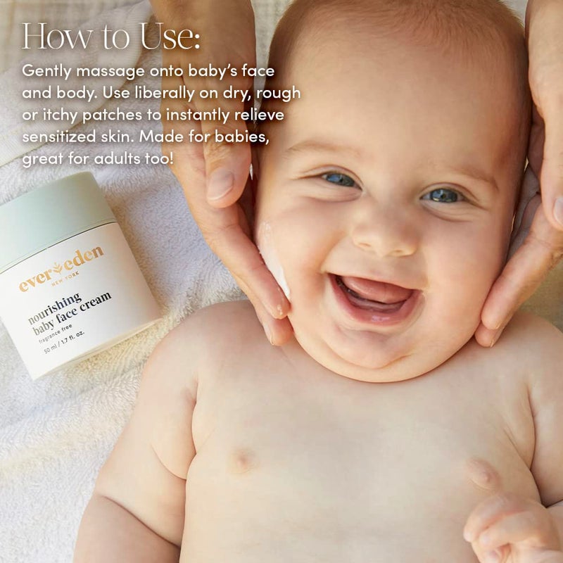 إيفردين Nourishing Baby Face Cream 1.7 oz. | Non-Toxic and Fragrance-Free Baby Face Lotion | Rich, Non-Greasy Baby Moisturizing Cream | Baby Face Moisturizer with Clean Ingredients - Image 5