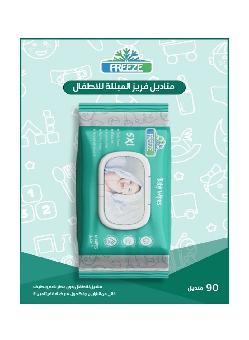 Freez Freeze's Water Wipes Without Perfume 90 Wipes - Image 2