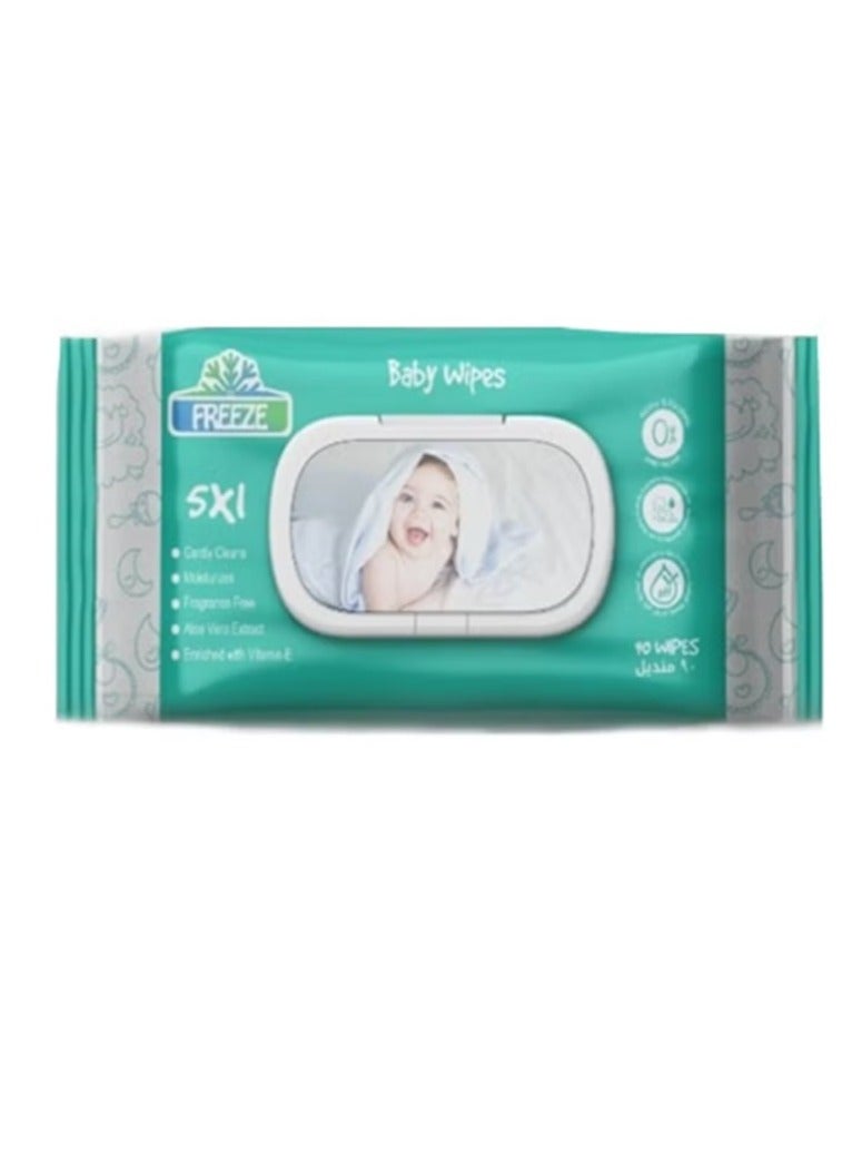 Freez Freeze's Water Wipes Without Perfume 90 Wipes - Image 1