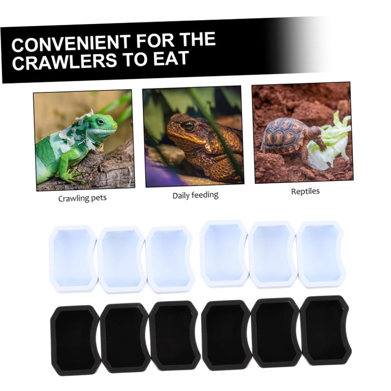 Reptile Food Water Bowls 10Pcs Durable Feeding Dish for Lizard Turtle Gecko Terrarium - Image 4