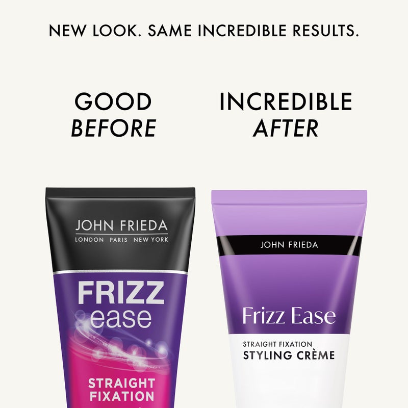 John Frieda Frizz Ease Straight Fixation Styling CrÃ¨me, Straightens Frizzy Hair with Milk Protein & Almond Oil, Sleek & Frizz-Free, with ThermaGuard Heat Protection Against Damage, 5 Oz - Image 2