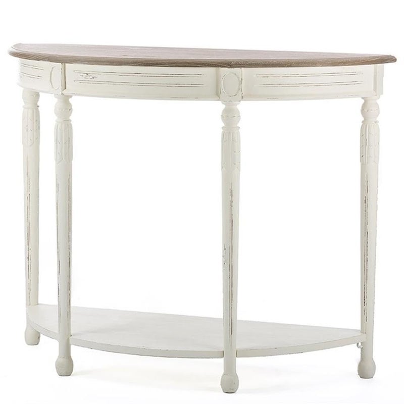 Baxton Studio Vologne Traditional Wood French Console Table White