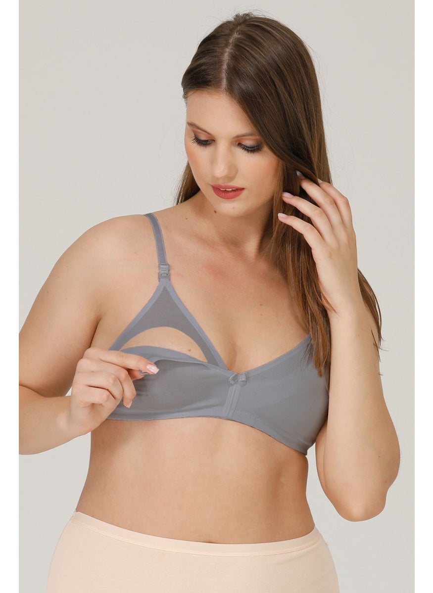Par Lingerie Nursing Bra Unlined Combed Gray  - Image 1
