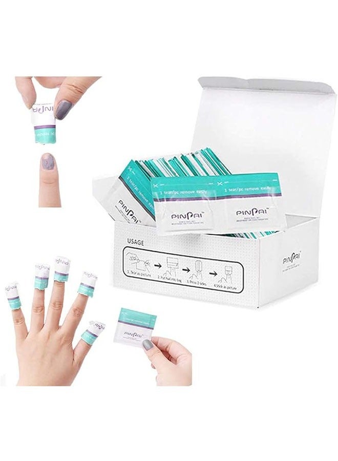Pinpai 200 Piece Environmental Remover Pad, No Harm To Nails, Quick Removal, Tin Foil Nail Remover Polish Package, Gel Nail Polish Remover Pads - Image 2