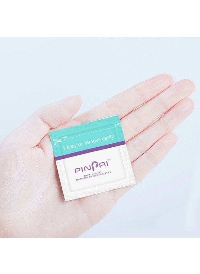 Pinpai 200 Piece Environmental Remover Pad, No Harm To Nails, Quick Removal, Tin Foil Nail Remover Polish Package, Gel Nail Polish Remover Pads - Image 4