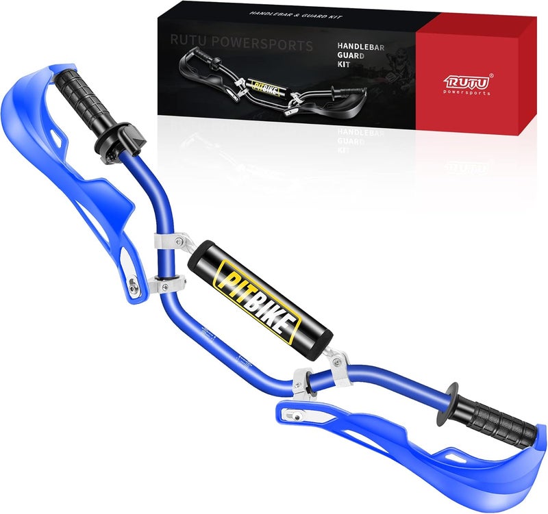 RUTU Dirtbike Handlebar and Guard Kit with Grips and Chest Pad - All-Round Protection for 50-150cc Pit Bikes - Image 1