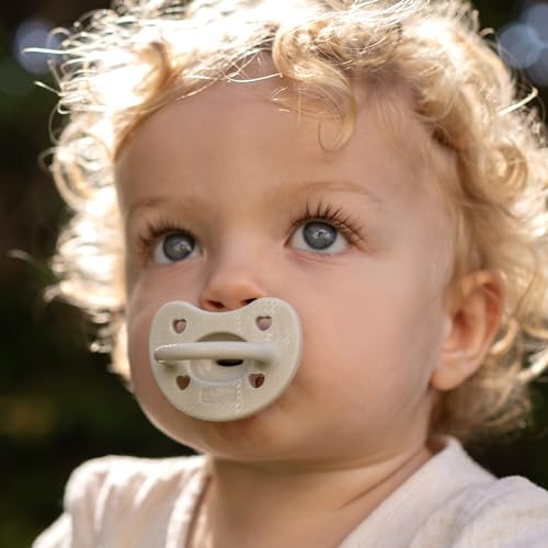 Chicco PhysioForma Luxe Orthodontic Pacifier, 6-16m | 100% Soft Silicone | Supports Breathing & Oral Development | Textured Shield & Handle | Includes Sterilizing Case | BPA Free | Grey, 2pk - Image 2