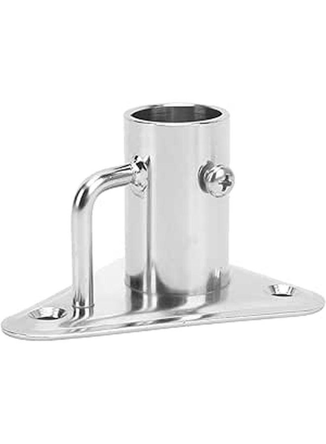 316 Stainless Steel Flag Pole Holder 90 Degree 1 Inch Mounting Bracket With Triangle Base Buttress For Ships Yachts - Image 1