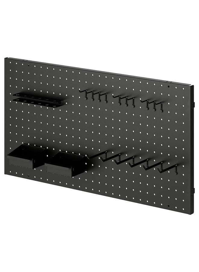Zaboon 20 Pieces Pegboard Set, Black - Image 1