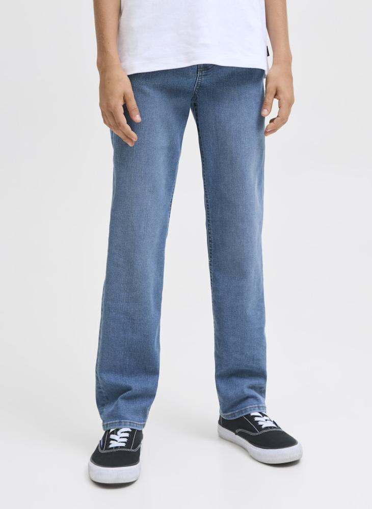 Jack & Jones Junior Kids Jjiclark Jjoriginal Sq 452 Straight Fit Jeans - Image 1
