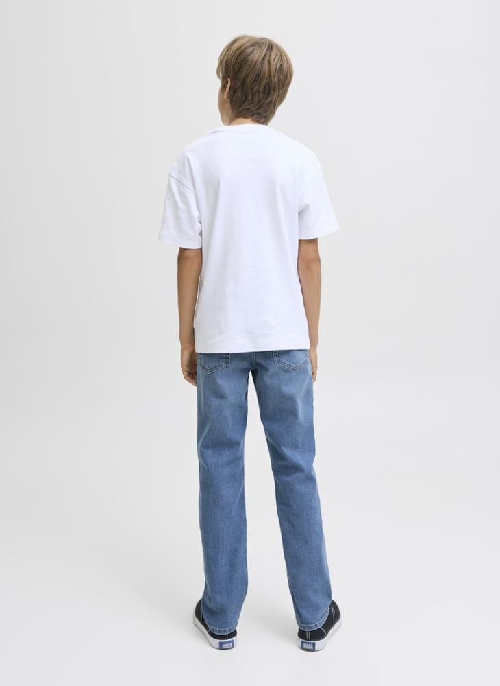 Jack & Jones Junior Kids Jjiclark Jjoriginal Sq 452 Straight Fit Jeans - Image 2