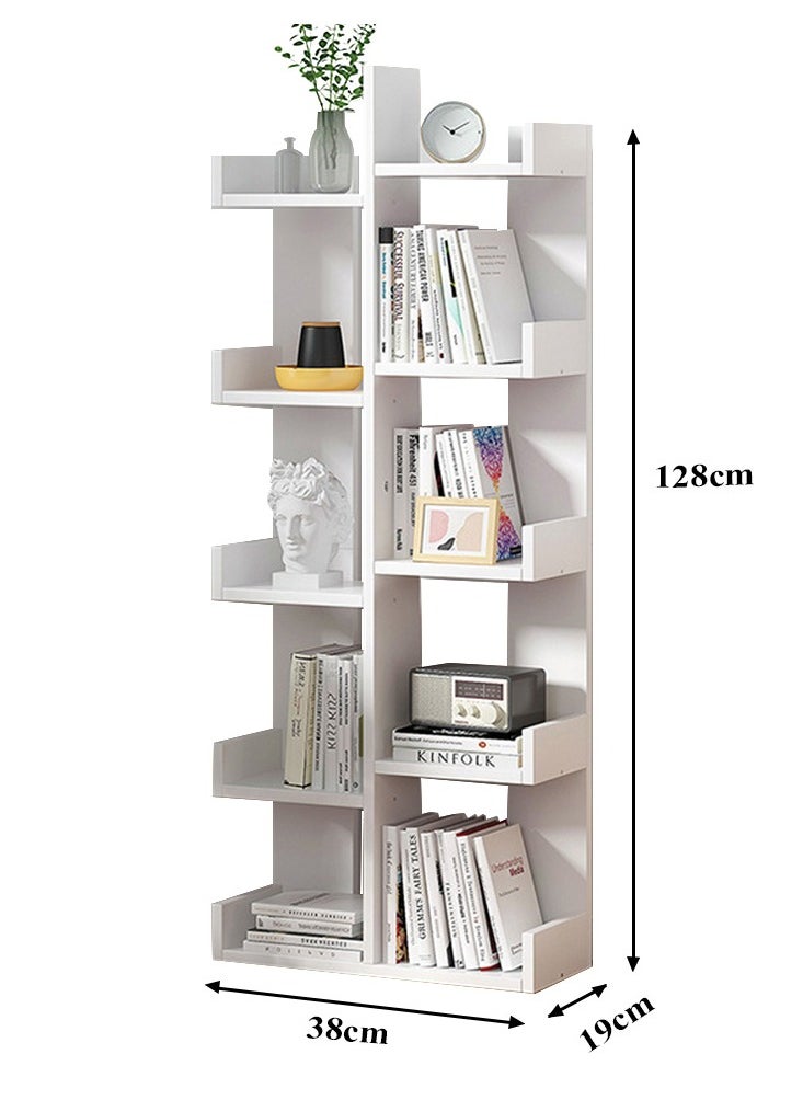 XiuWoo - 10-Tier High-Capacity Free-Standing Wood Bookcase and Bookshelf Organizer, Home Office Storage Rack, Home Display Rack - Image 1