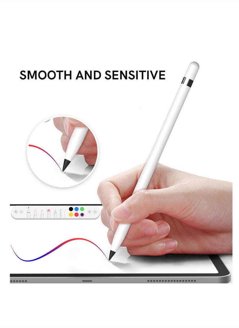 KASTWAVE - أطراف بديلة لقلم Apple Pencil، عبوة من قطعتين متوافقة مع قلم Apple Pencil من الجيل الثاني والجيل الأول، لا تتعرض للتلف، ذات رأس رفيع وتحكم دقيق مثل أقلام Apple Pencil (أسود 1.8 مم) - Image 1