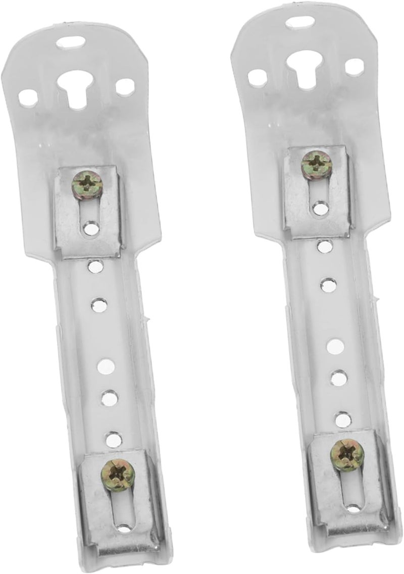 Garneck 2Pcs Double Roller Shades Brackets Curtain Track Mounting Hardware for Window Treatments Versatile Fixed Side Brackets for Light Control and Privacy - Image 1