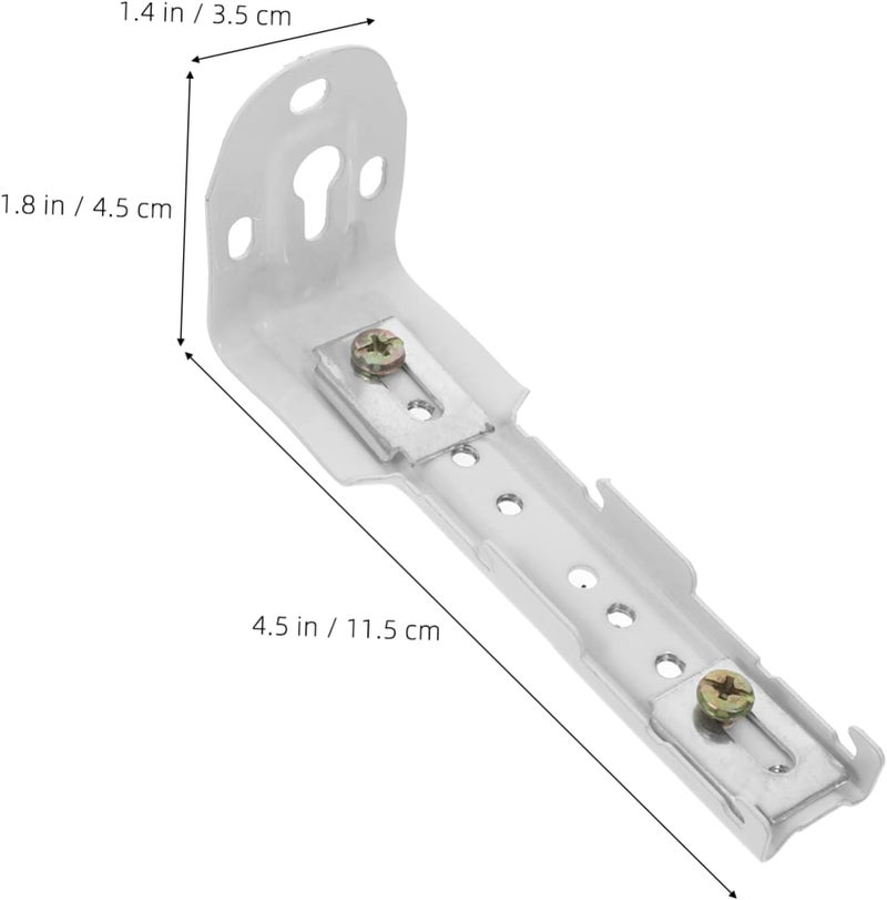 Garneck 2Pcs Double Roller Shades Brackets Curtain Track Mounting Hardware for Window Treatments Versatile Fixed Side Brackets for Light Control and Privacy - Image 2
